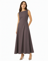 Asma Cotton Maxi Dress – Slim Fit Sleeveless Elora