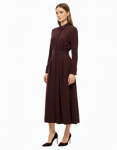 Aseel Cotton Maxi Dress – Button-Front Collared Elora