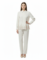 Talia Cotton Co-ord Set – Button-Front Collared Elora