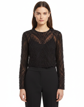 Lujain Elegant Cropped Blouse – Long Sleeve Elora