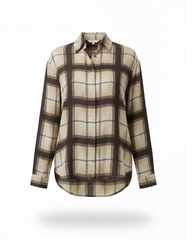 Aya Plaid Shirt – Button-Front Collared Elora