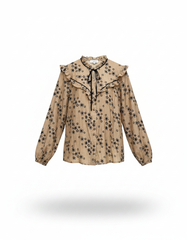 Jumana Floral Shirt – Button-Front V-Neck Elora