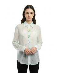 Malak Floral Shirt – Button-Front Collared Elora