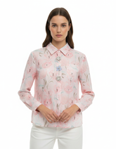 Wardah Floral Shirt – Button-Front Collared Elora