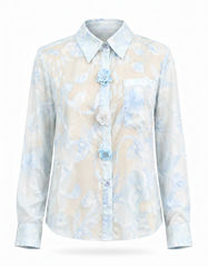 Bushra Floral Shirt – Button-Front Collared Elora