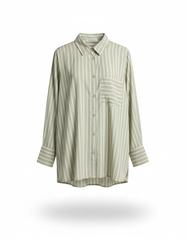Sireen Striped Shirt – Button-Front Collared Elora