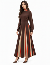 Kawthar Viscose Maxi Dress – Pull-On Long Sleeve Elora