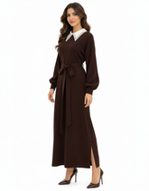 Ferial Viscose Midi Dress – Pull-On Long Sleeve Elora