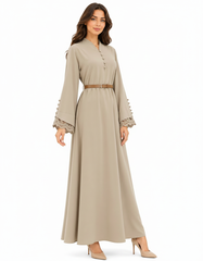 Khloud Everyday Maxi Dress – Button-Front V-Neck Elora