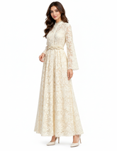 Izdihar Floral Dress – Button-Front Long Sleeve Elora