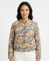 Razan Floral Jacket – Button-Front Long Sleeve Elora