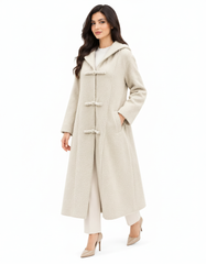 Sultana Classic Maxi Jacket – Relaxed Fit V-Neck Elora