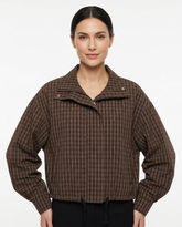 Zainab Plaid Jacket – High Neck Elora