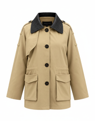 Mai Everyday Maxi Jacket – Button-Front Collared Elora