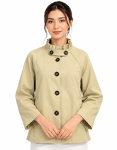 Marah Everyday Jacket – Button-Front High Neck Elora