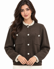 Ilham-Nour Viscose Jacket – Button-Front Long Sleeve Elora