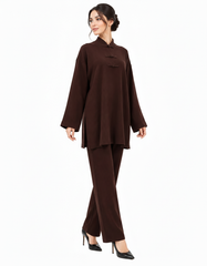 Danah Viscose Maxi Co-ord Set – Pull-On Long Sleeve Elora