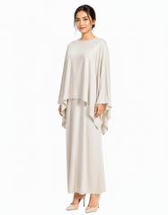 Najwa Viscose Maxi Dress Set – Pull-On Long Sleeve Elora