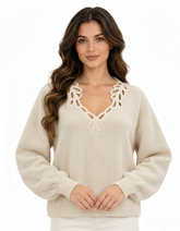 Sirine Everyday Blouse – Pull-On V-Neck Elora
