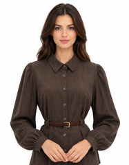 Faten Cotton Blouse – Button-Front Collared Elora