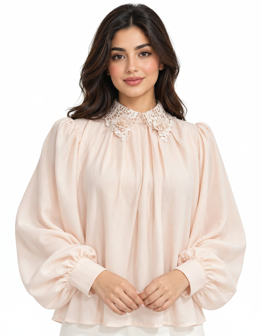 Balsam Everyday Blouse – Pull-On Collared Elora