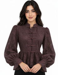 Dalia-Nour Floral Blouse – Long Sleeve Elora