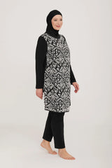 Adasea Burkini  Swimsuit-4481-B -  Voile