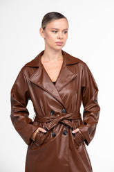 Leather Coat - Voile Fashion