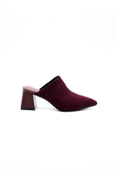 Block Heel Mule Voile Fashion