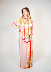 Beach Dress With Scarf Voile