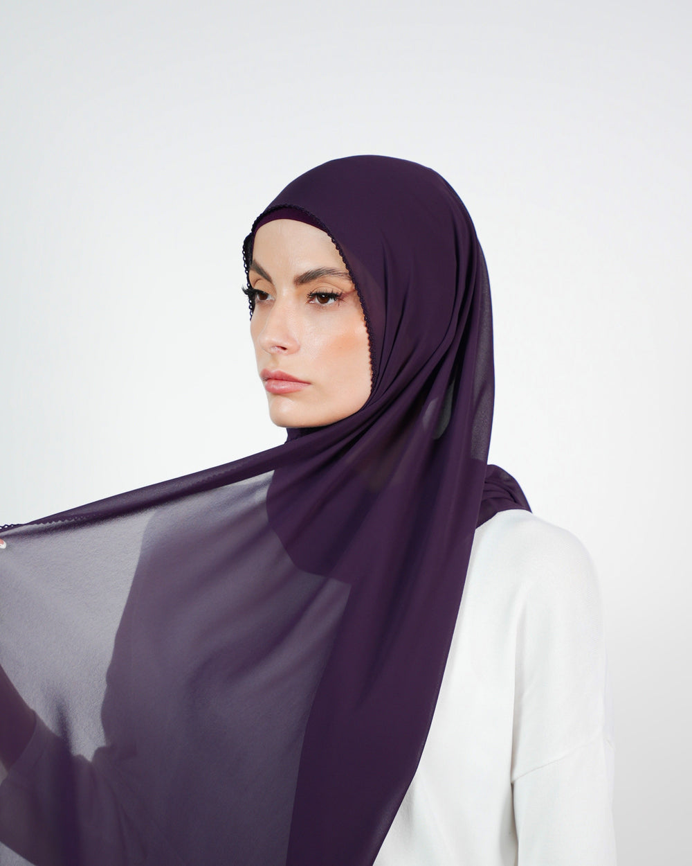 Basic Plain Chiffon Embroidery  Voile