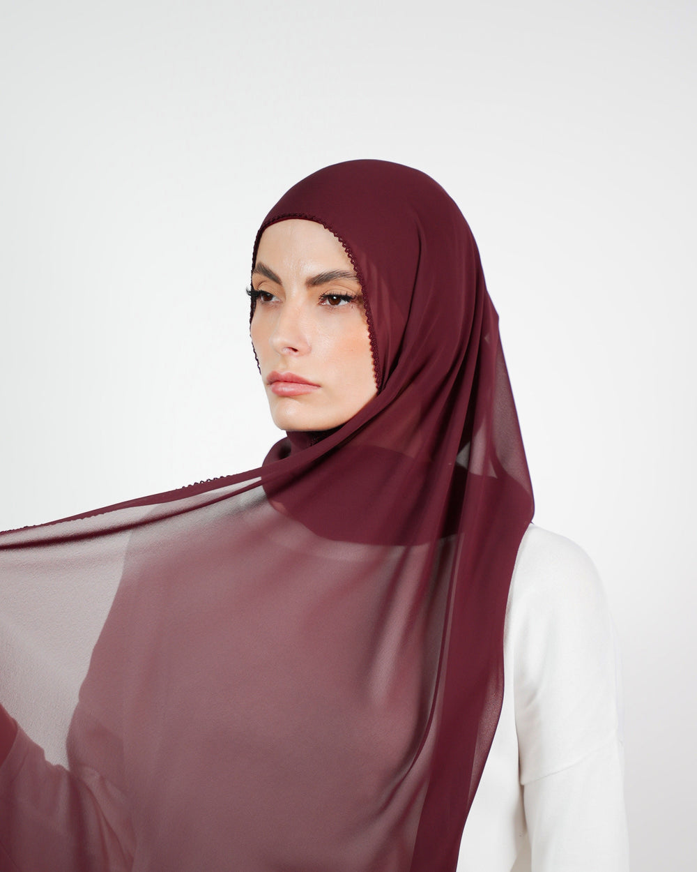 Basic Plain Chiffon Embroidery  Voile