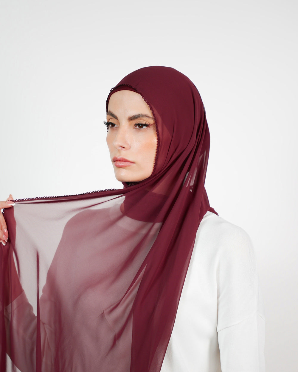 Basic Plain Chiffon Embroidery  Voile