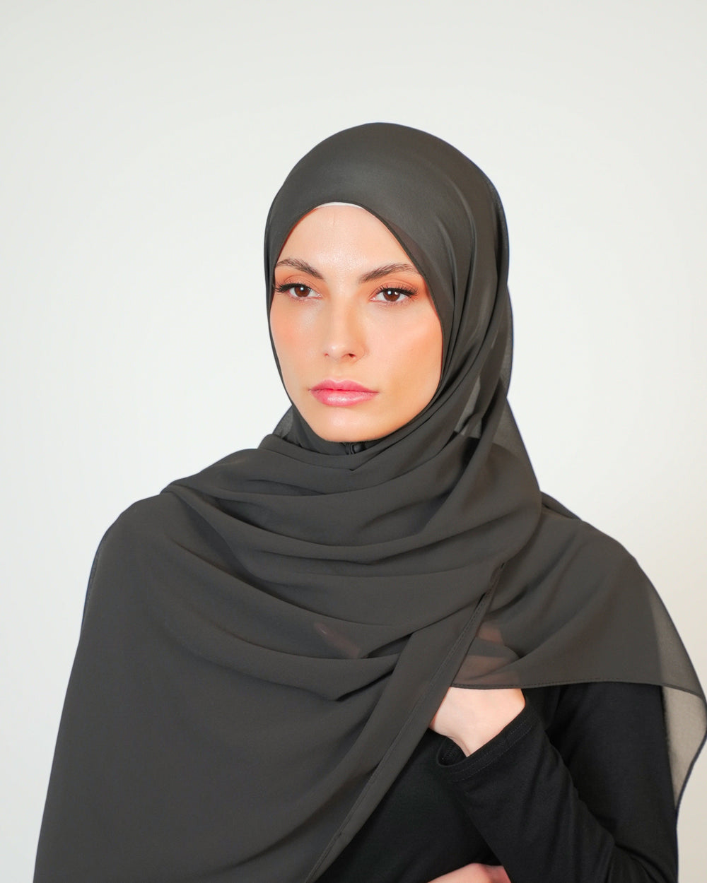Basic Plain Chiffon Scarf  Voile
