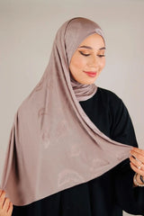 Patterned Cotton Hijab  Voile