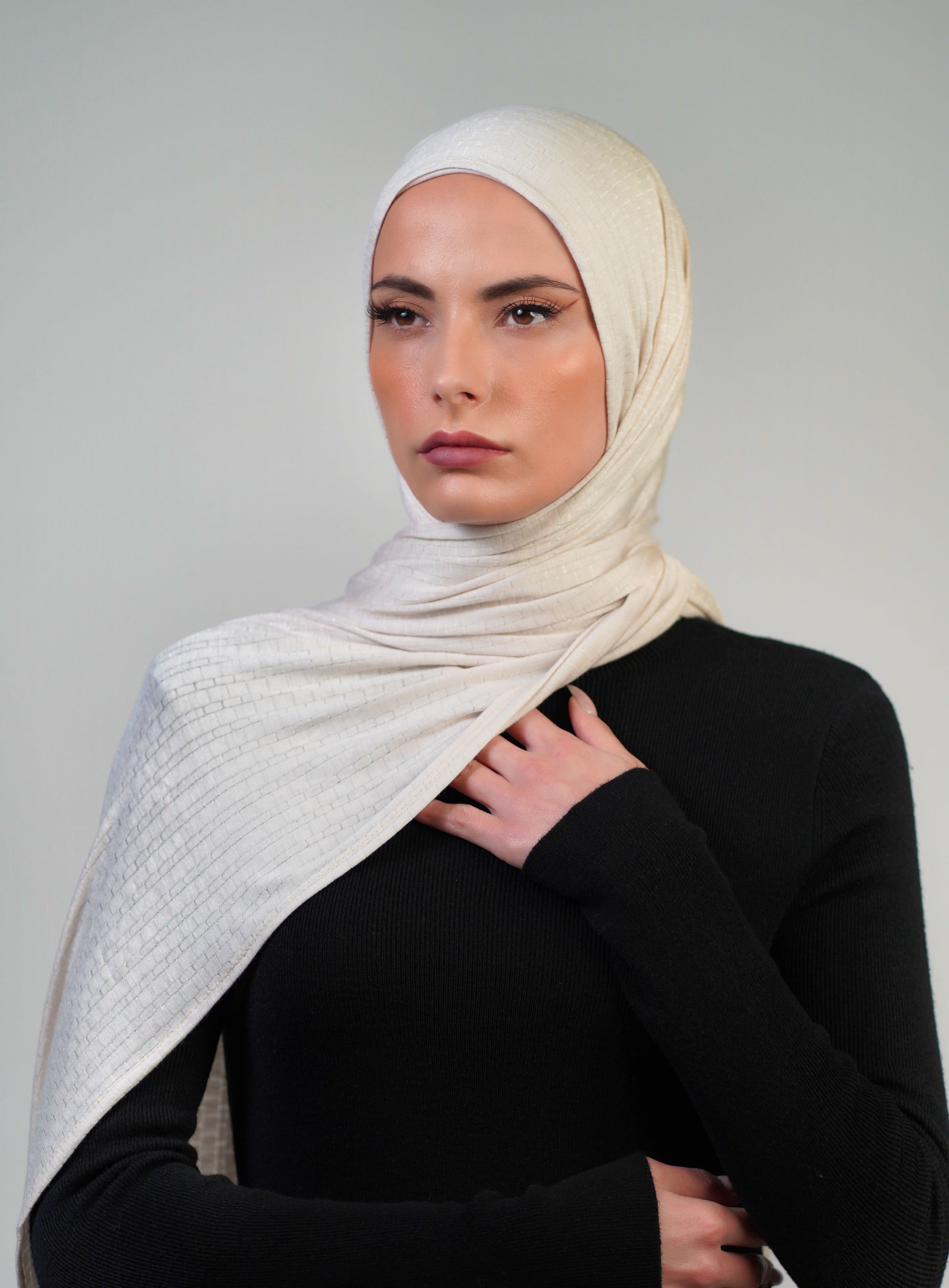 Patterned Double Stretch  Voile