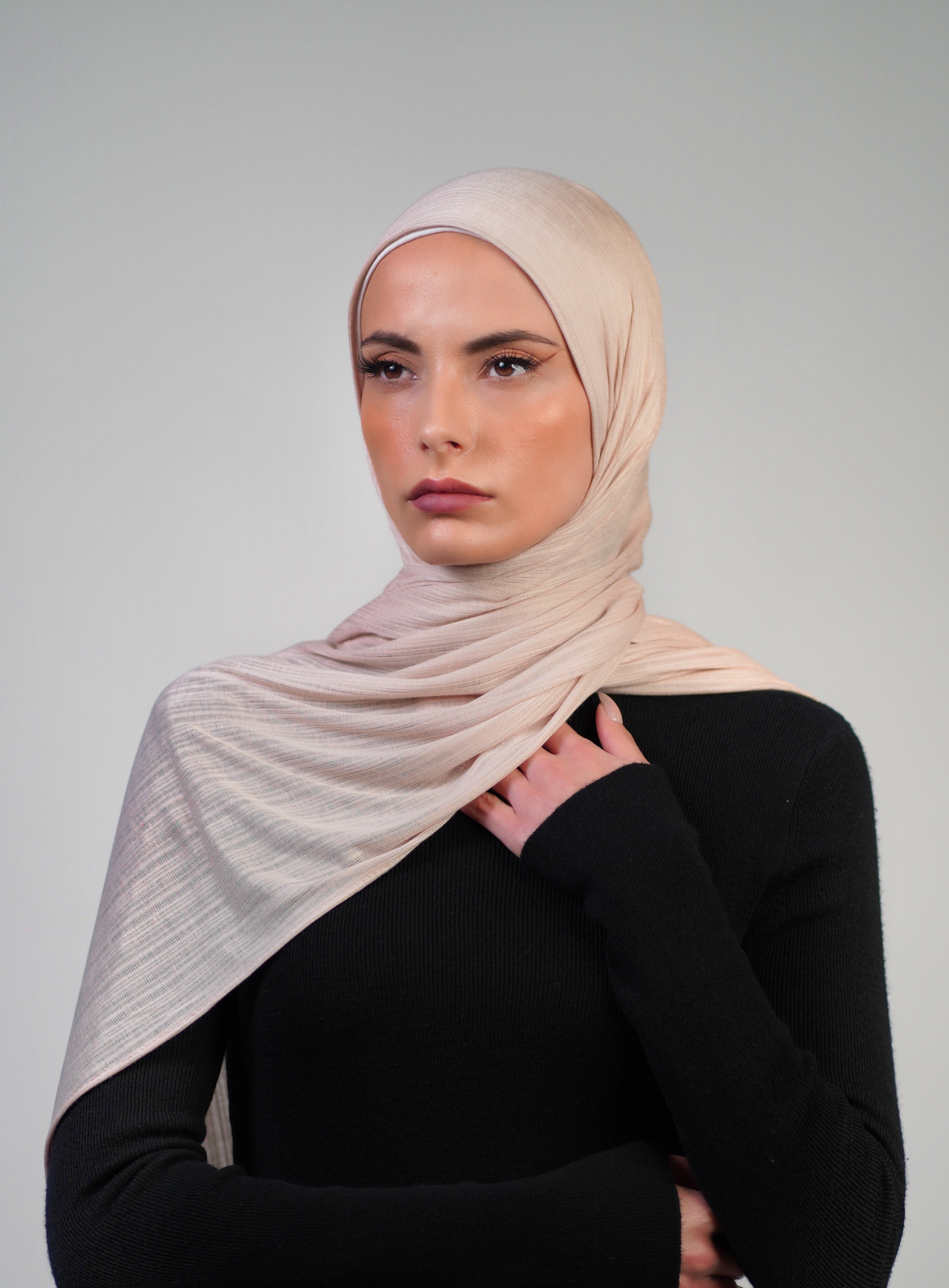 Striped Double Stretch  Voile