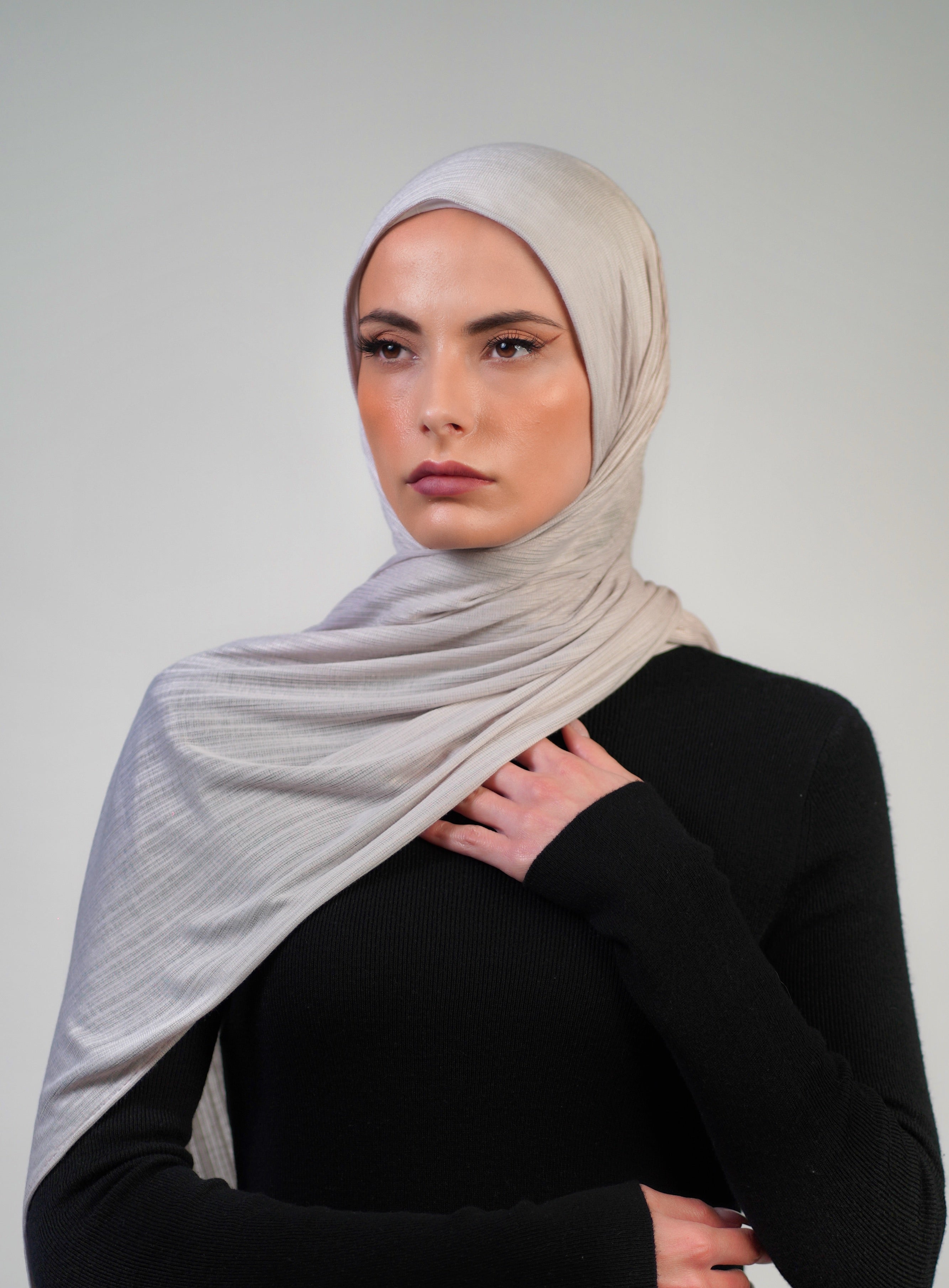 Striped Double Stretch  Voile