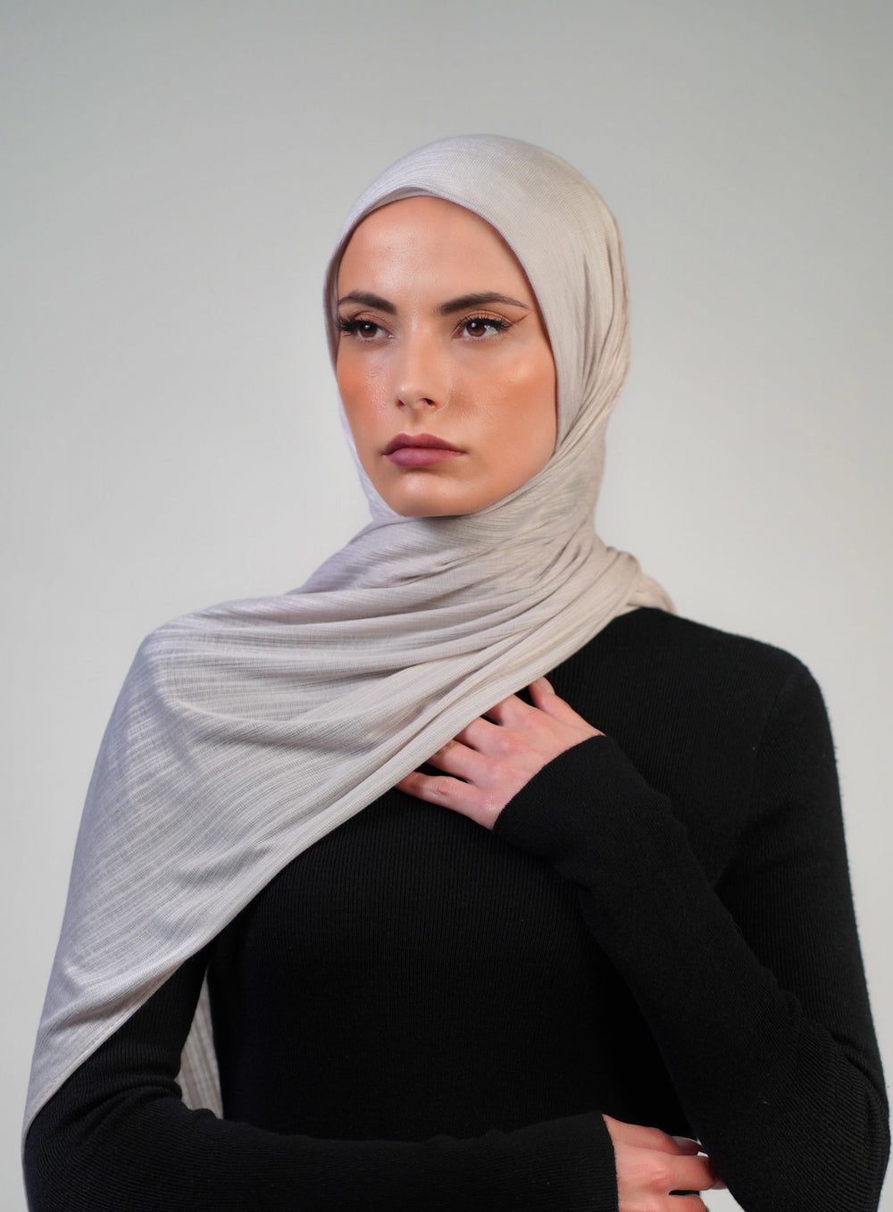 Striped Double Stretch  Voile