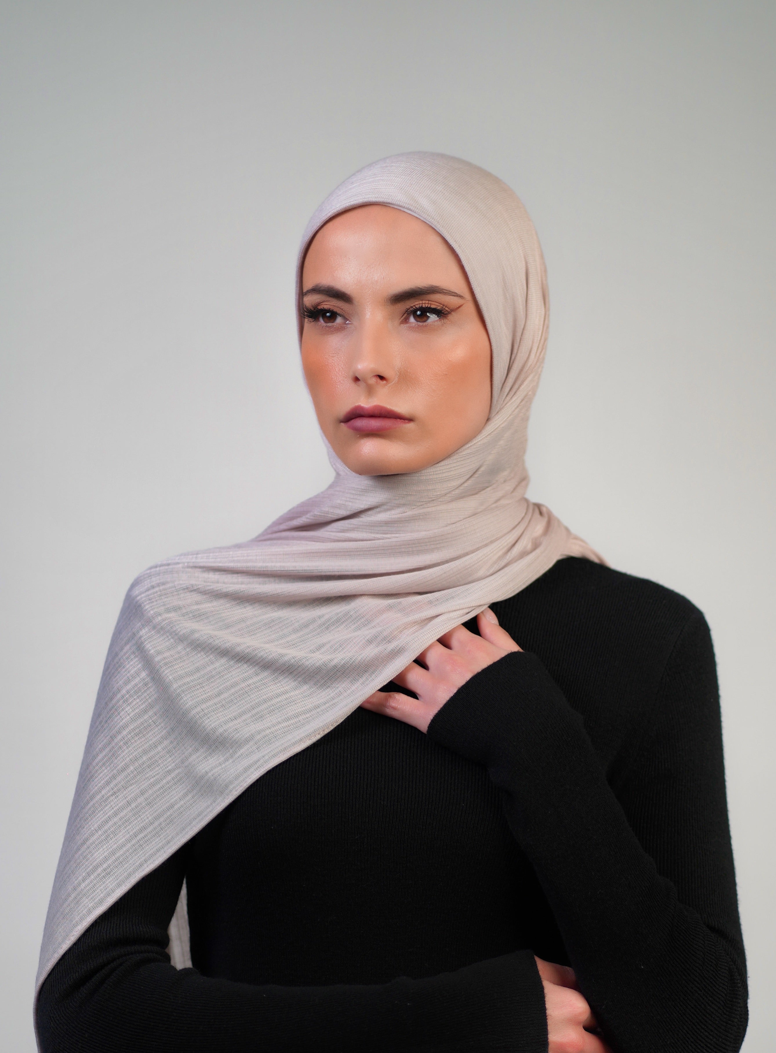 Striped Double Stretch  Voile