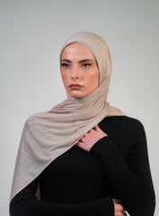 Striped Double Stretch  Voile