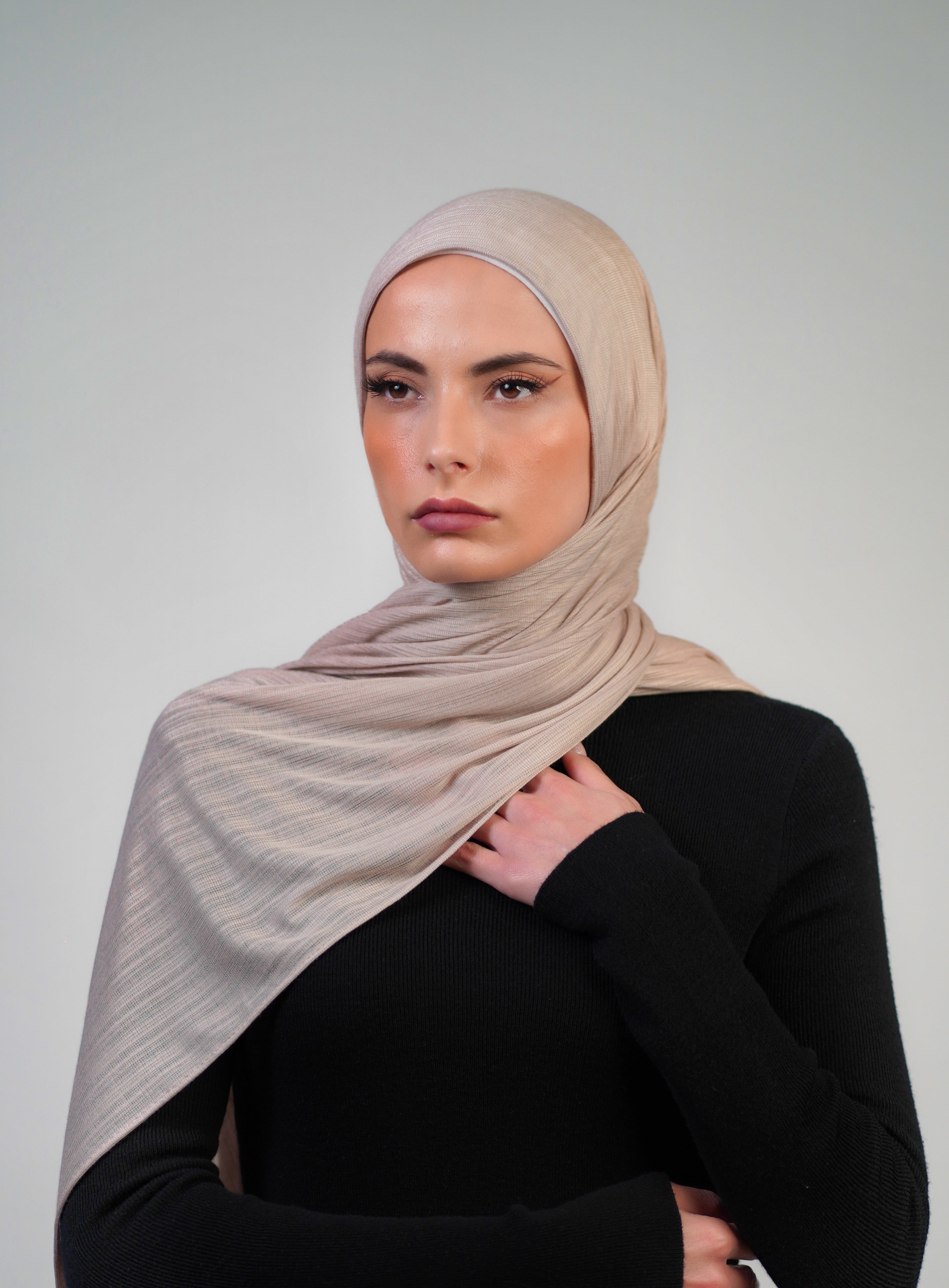 Striped Double Stretch  Voile