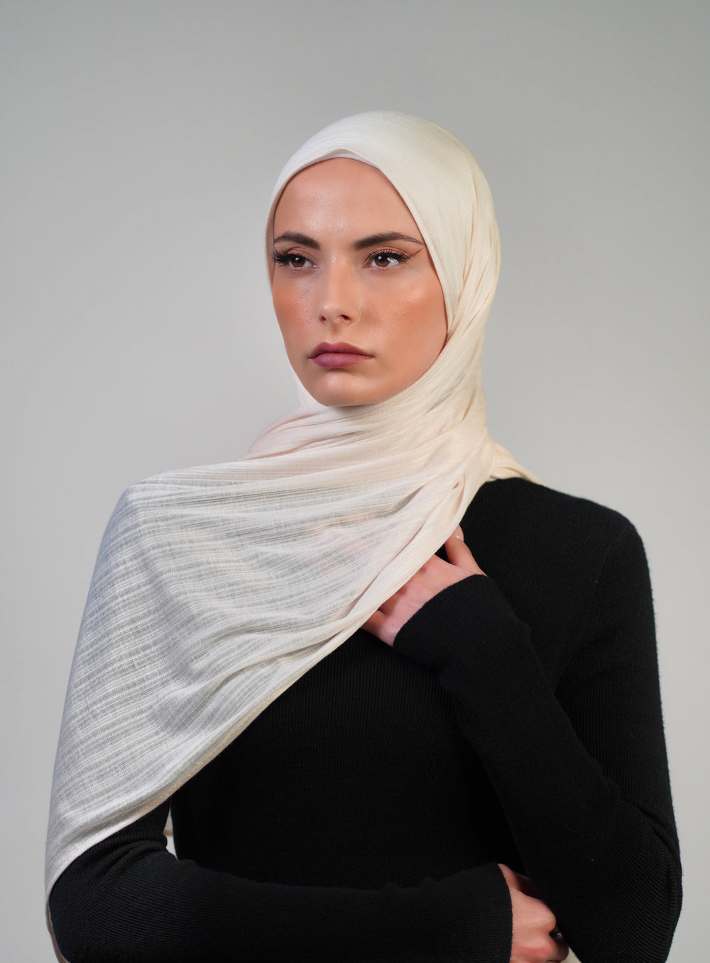 Striped Double Stretch  Voile