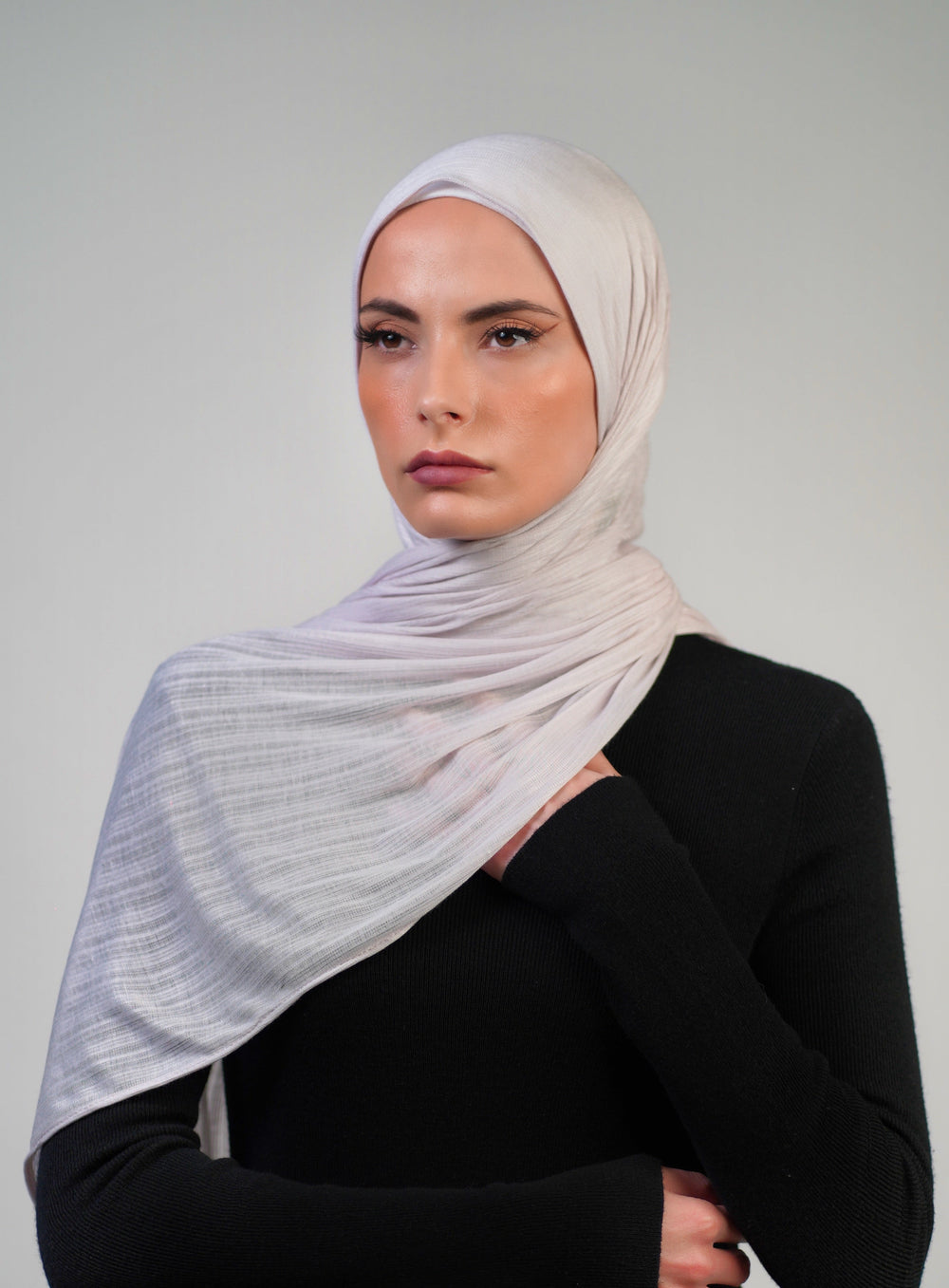Striped Double Stretch  Voile