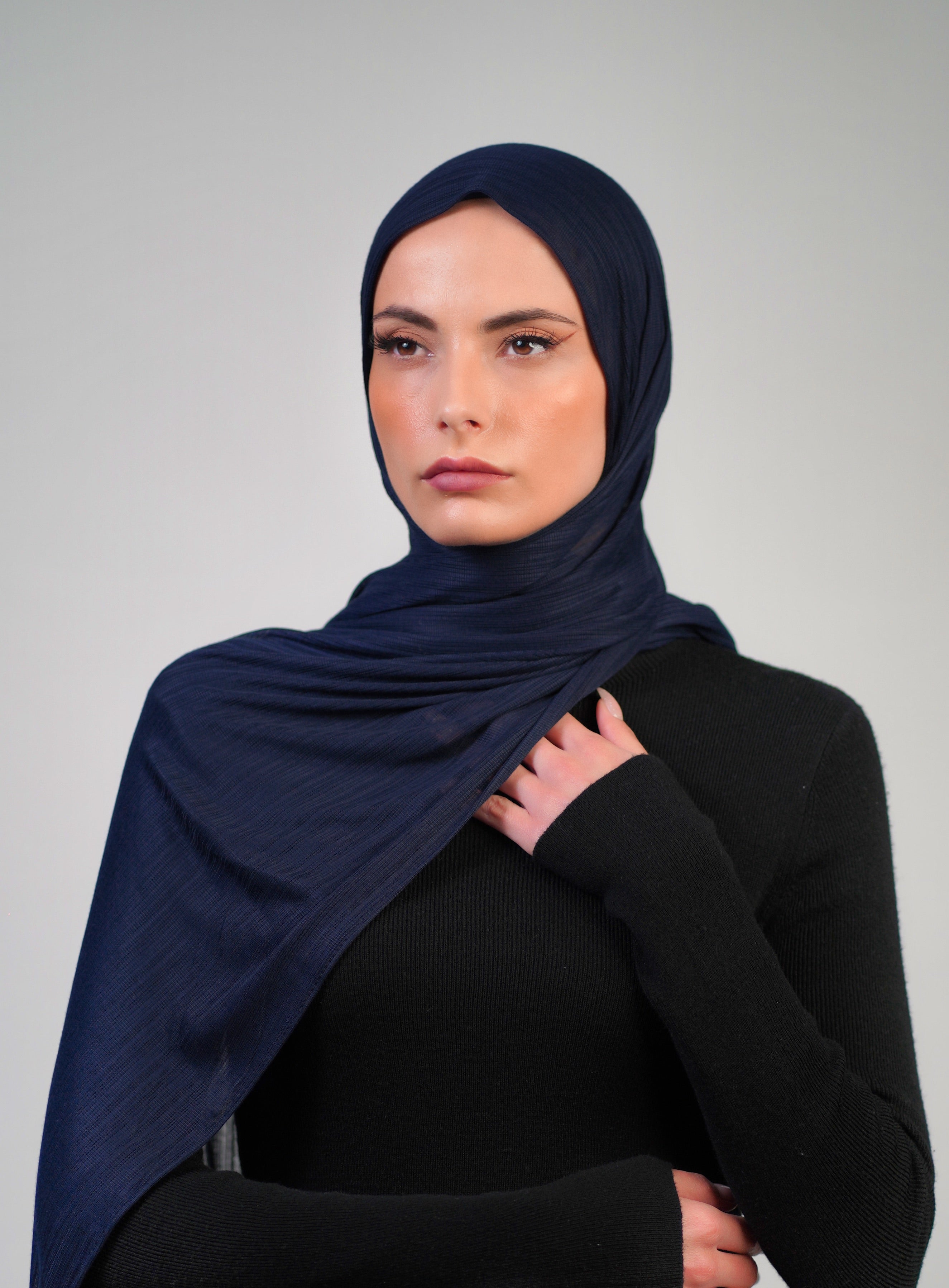 Striped Double Stretch  Voile