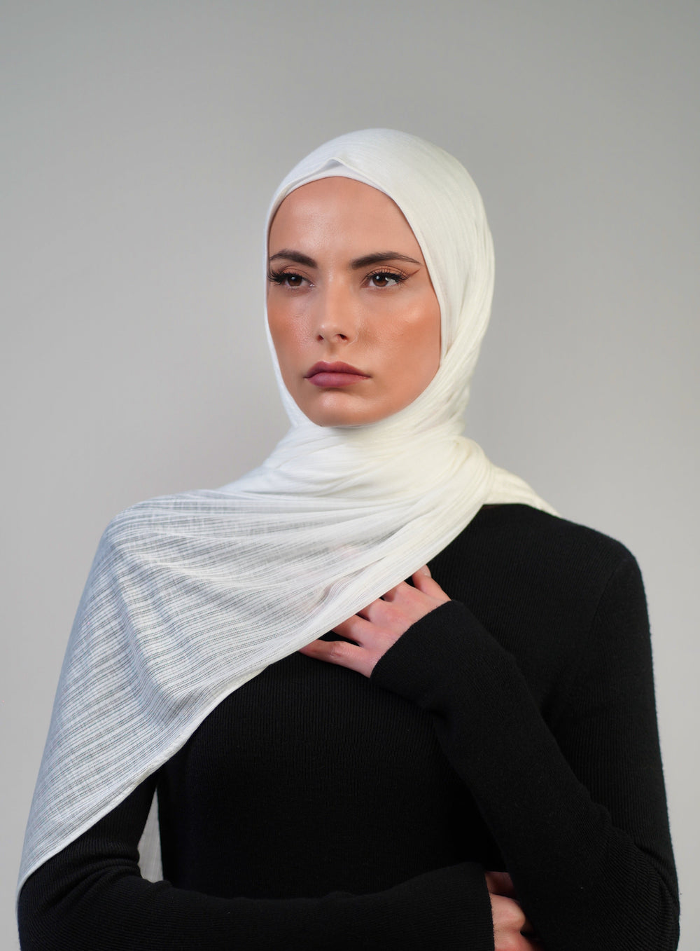 Striped Double Stretch  Voile