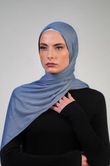 Striped Double Stretch  Voile