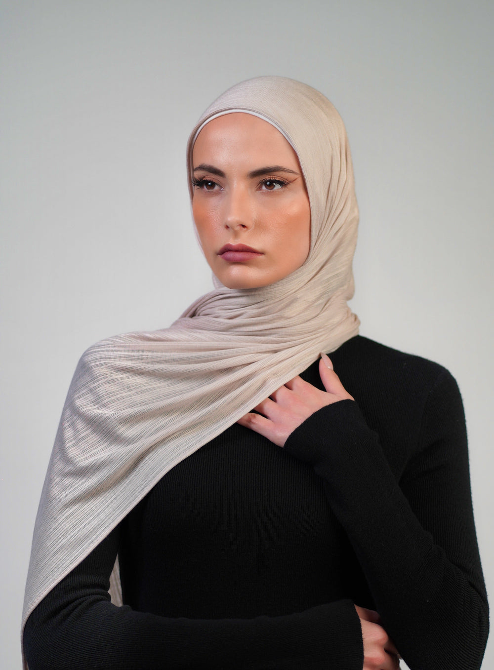 Striped Double Stretch  Voile