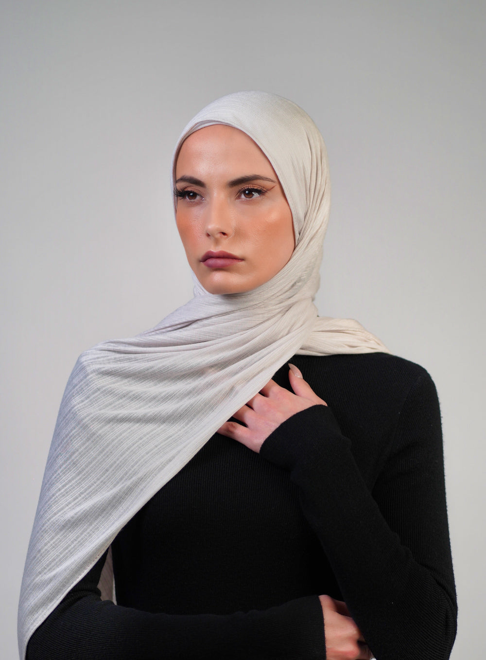 Striped Double Stretch  Voile