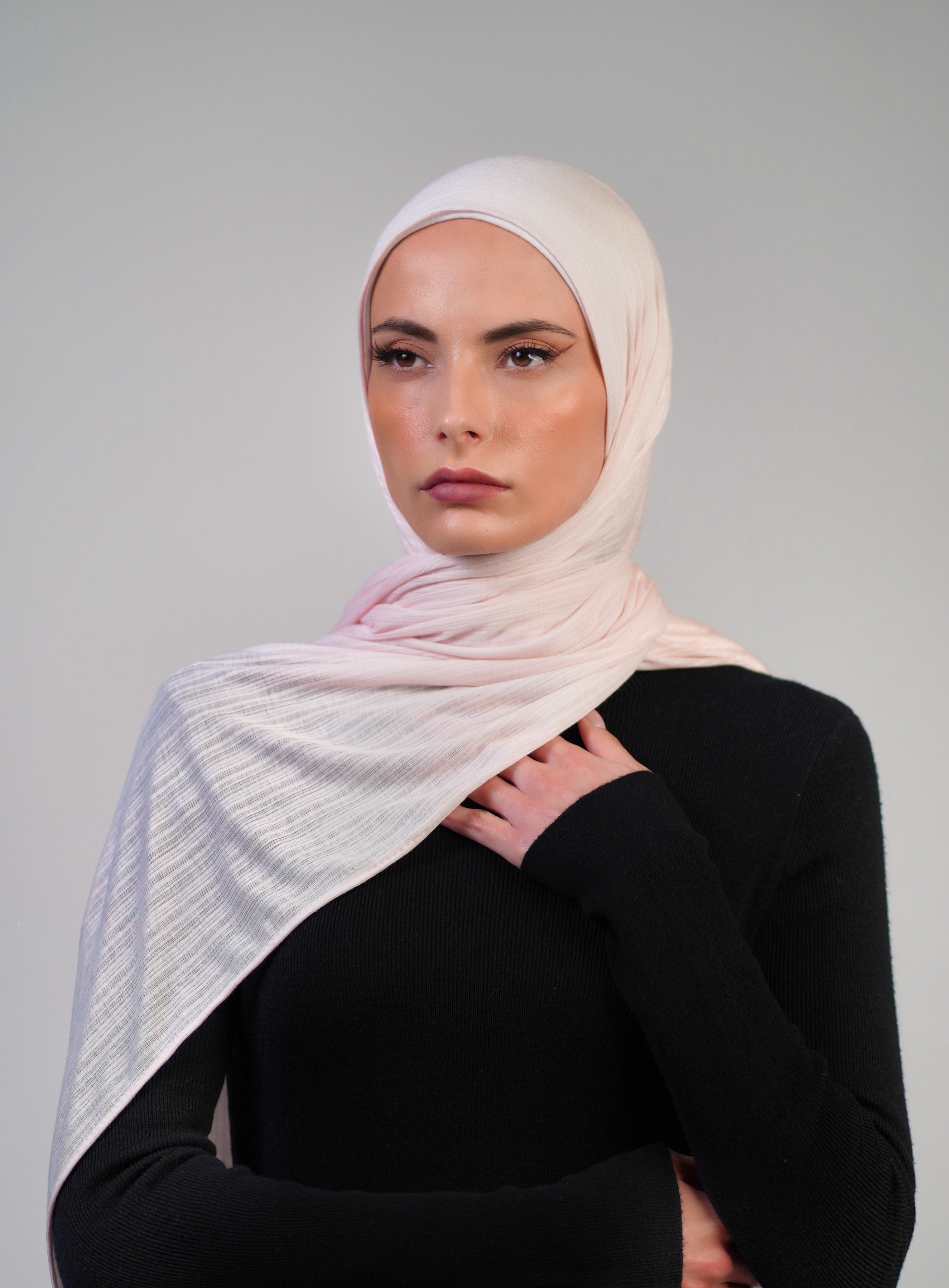 Striped Double Stretch  Voile